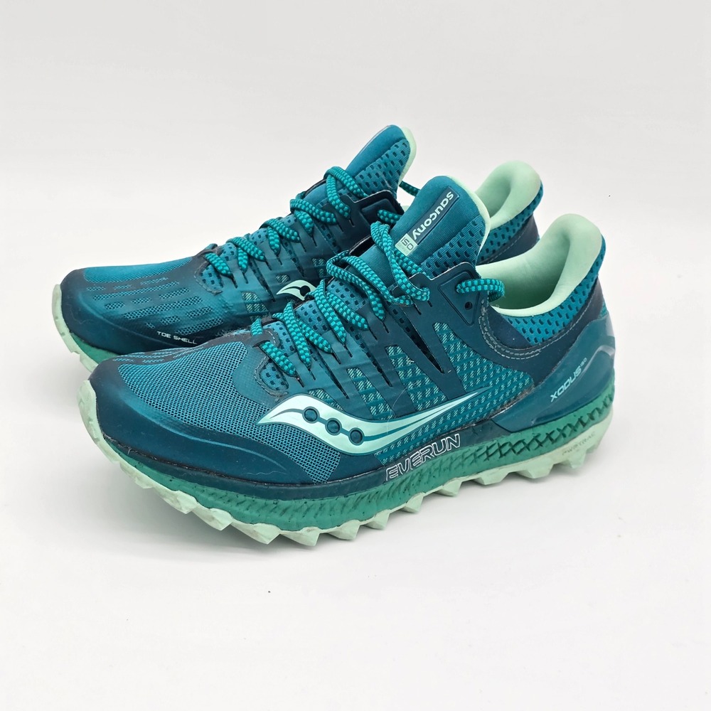 Saucony Xodus ISO Trail Running Shoes Teal Mint Green EVERUN PWRTRAC S10328-1